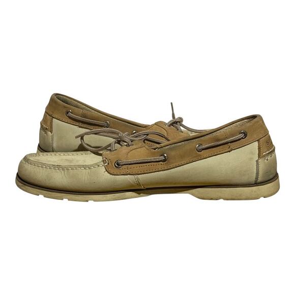 Sperry Top Sider Billfish 3 Eye Boat Shoes Men's Size 13M Tan Leather Slip On - Picture 6 of 8